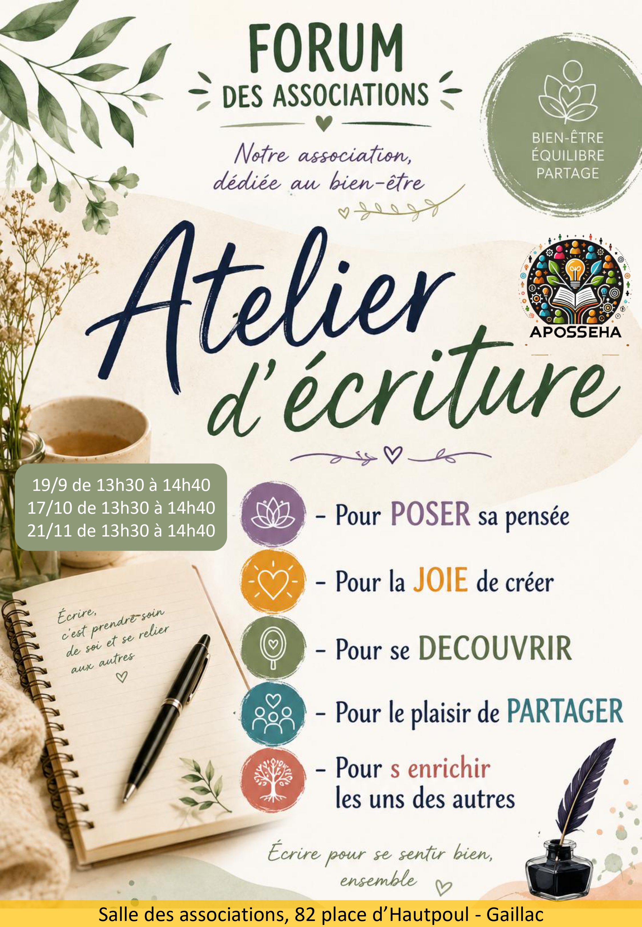 Atelier d'écriture